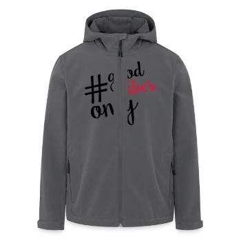 good vibes hashtag - Recycelte Männer Softshell-Jacke von Stanley/Stella - Anthrazit - Vorne - AI Model Male 185 light (185cm)