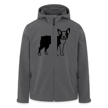 Boston Terrier - Recycelte Männer Softshell-Jacke von Stanley/Stella - Anthrazit - Vorne - AI Model Male 185 light (185cm)