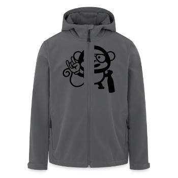 monkey party cool - Recycelte Männer Softshell-Jacke von Stanley/Stella - Anthrazit - Vorne - AI Model Male 185 light (185cm)