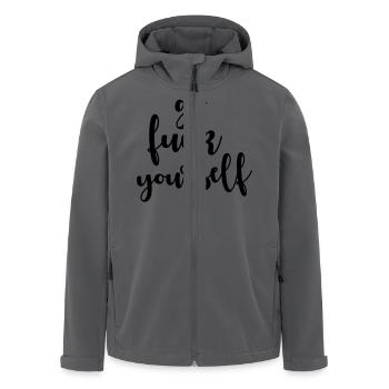Go fuck yourself - Recycelte Männer Softshell-Jacke von Stanley/Stella - Anthrazit - Vorne - AI Model Male 185 light (185cm)