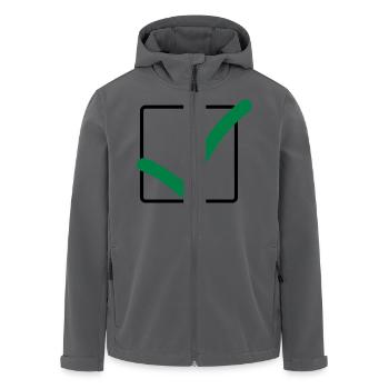 haekchen_02 - Recycelte Männer Softshell-Jacke von Stanley/Stella - Anthrazit - Vorne - AI Model Male 185 light (185cm)