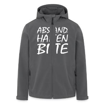 Abstand Halten - Recycelte Männer Softshell-Jacke von Stanley/Stella - Anthrazit - Vorne - AI Model Male 185 light (185cm)