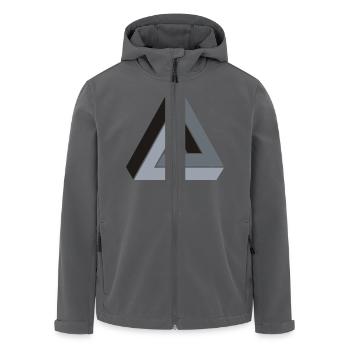 Penrose-Dreieck - Recycelte Männer Softshell-Jacke von Stanley/Stella - Anthrazit - Vorne - AI Model Male 185 light (185cm)