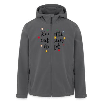 Konfetti auf mein Haupt - Recycelte Männer Softshell-Jacke von Stanley/Stella - Anthrazit - Vorne - AI Model Male 185 light (185cm)