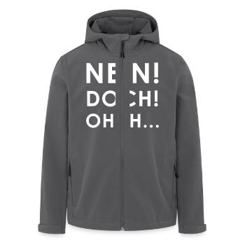 Nein, Doch, Ohhh - Recycelte Männer Softshell-Jacke von Stanley/Stella - Anthrazit - Vorne - AI Model Male 185 light (185cm)