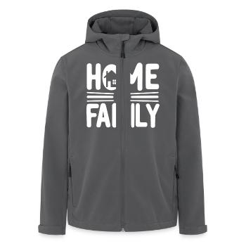 Zuhause ist Familie - Recycelte Männer Softshell-Jacke von Stanley/Stella - Anthrazit - Vorne - AI Model Male 185 light (185cm)