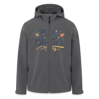 GESCHENK FÜR BRUDER - Recycelte Männer Softshell-Jacke von Stanley/Stella - Anthrazit - Vorne - AI Model Male 185 light (185cm)