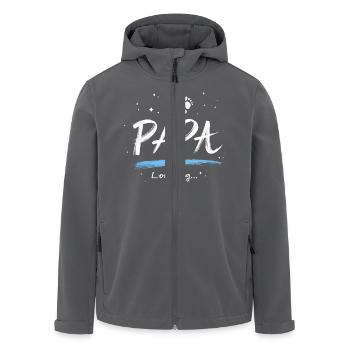Papa 2025 Loading Geschenk für werdende Väter - Recycelte Männer Softshell-Jacke von Stanley/Stella - Anthrazit - Vorne - AI Model Male 185 light (185cm)
