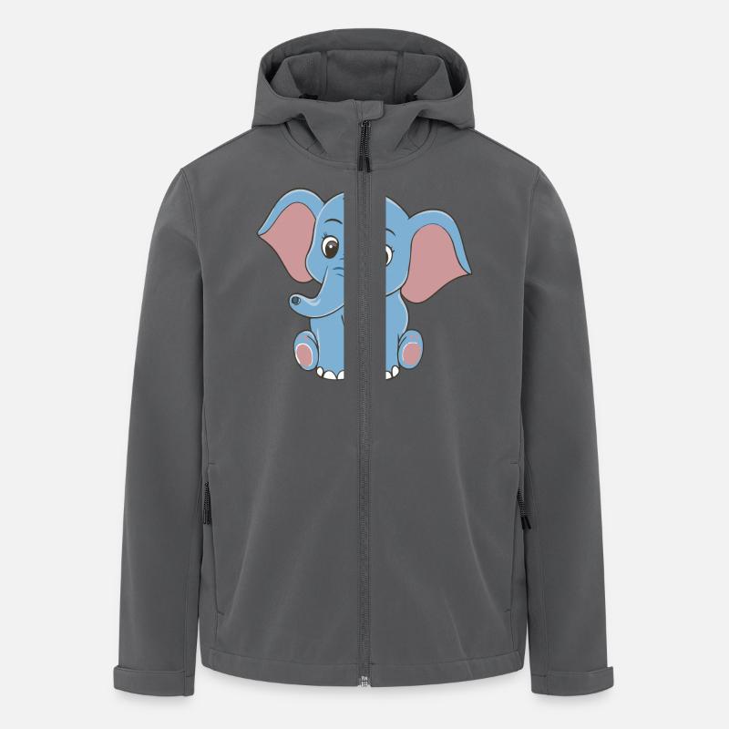 MIGNON BÉBÉ ÉLÉPHANT - Veste softshell homme en polyester recyclé Stanley/Stella - charbon
