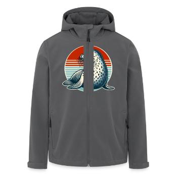 Robbe Seehund - Recycelte Männer Softshell-Jacke von Stanley/Stella - Anthrazit - Vorne - AI Model Male 185 light (185cm)