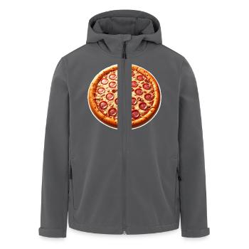 Pizza - Recycelte Männer Softshell-Jacke von Stanley/Stella - Anthrazit - Vorne - AI Model Male 185 light (185cm)