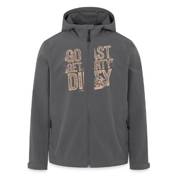 Abenteuer und Geschwindigkeit - Recycelte Männer Softshell-Jacke von Stanley/Stella - Anthrazit - Vorne - AI Model Male 185 light (185cm)
