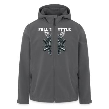 Vollgas - Full Throttle - Recycelte Männer Softshell-Jacke von Stanley/Stella - Anthrazit - Vorne - AI Model Male 185 light (185cm)