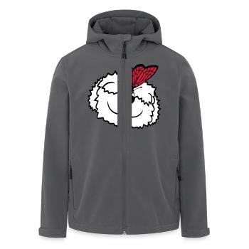 Hund Schmetterling Nase Süß Lustig Glücklich Comic - Recycelte Männer Softshell-Jacke von Stanley/Stella - Anthrazit - Vorne - AI Model Male 185 light (185cm)