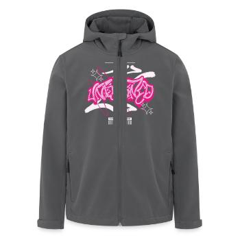 Streetwear Urban Graffiti - Recycelte Männer Softshell-Jacke von Stanley/Stella - Anthrazit - Vorne - AI Model Male 185 light (185cm)