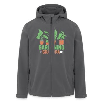 Gardening Grandpa Botanical Garden - Recycelte Männer Softshell-Jacke von Stanley/Stella - Anthrazit - Vorne - AI Model Male 185 light (185cm)