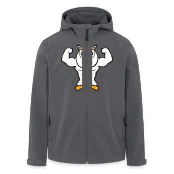 Eule Bodybuilder Muskeln Bizeps Posen Gym Rat Cool - Recycelte Männer Softshell-Jacke von Stanley/Stella - Anthrazit - Vorne - AI Model Male 185 light (185cm)