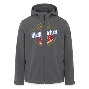Mettbrötchen Zwiebel Vintage Hackepeter Brötchen - Recycelte Männer Softshell-Jacke von Stanley/Stella - Anthrazit - Vorne - AI Model Male 185 light (185cm)