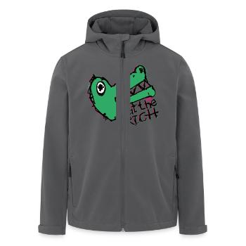 Kroko Spruch Eat The Rich Street Art Linke Politik - Recycelte Männer Softshell-Jacke von Stanley/Stella - Anthrazit - Vorne - AI Model Male 185 light (185cm)