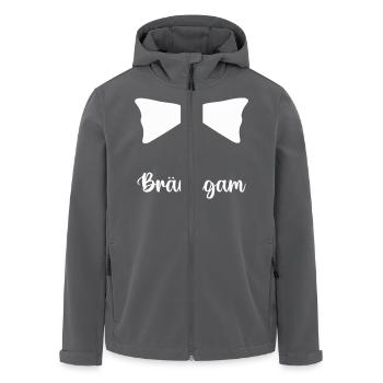Fliege Bräutigam - Recycelte Männer Softshell-Jacke von Stanley/Stella - Anthrazit - Vorne - AI Model Male 185 light (185cm)
