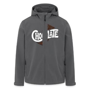 Schokolade - Cool Sweets Logo - Recycelte Männer Softshell-Jacke von Stanley/Stella - Anthrazit - Vorne - AI Model Male 185 light (185cm)
