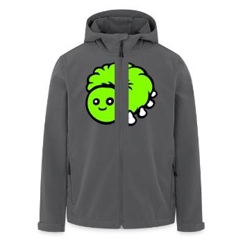 Cute caterpillar small friendly larva worm happy - Men’s Recycled Softshell Jacket by Stanley/Stella - anthracite - Front - AI Model Male 185 light (185cm)