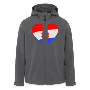 Herz Kroatien - Recycelte Männer Softshell-Jacke von Stanley/Stella - Anthrazit - Vorne - AI Model Male 185 light (185cm)