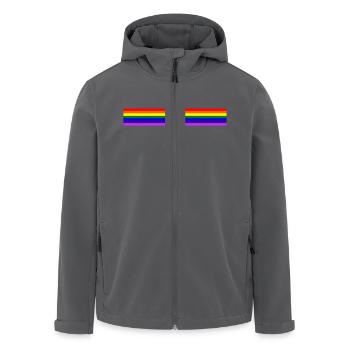 Band rainbow / Regenbogen-Band - Recycelte Männer Softshell-Jacke von Stanley/Stella - Anthrazit - Vorne - AI Model Male 185 light (185cm)