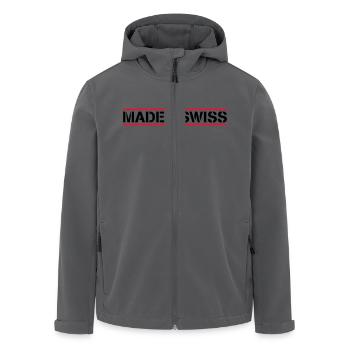 Made In Swiss Logo Design - Recycelte Männer Softshell-Jacke von Stanley/Stella - Anthrazit - Vorne - AI Model Male 185 light (185cm)