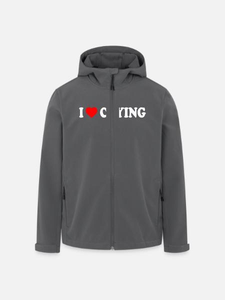 i love crying - Recycelte Männer Softshell-Jacke von Stanley/Stella - Anthrazit