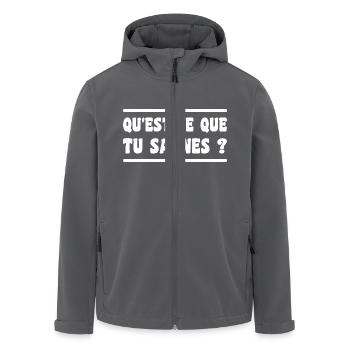 Was wissen Sie? Aveyron-Ausdruck - Recycelte Männer Softshell-Jacke von Stanley/Stella - Anthrazit - Vorne - AI Model Male 185 light (185cm)