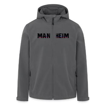 Mannheim-blau-weiss-rot - Recycelte Männer Softshell-Jacke von Stanley/Stella - Anthrazit - Vorne - AI Model Male 185 light (185cm)