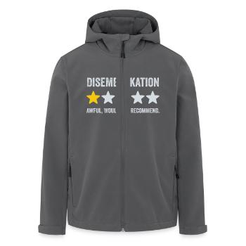 Ausschiffung Schrecklich würde ich nicht empfehlen - Kreuzfahrt - Recycelte Männer Softshell-Jacke von Stanley/Stella - Anthrazit - Vorne - AI Model Male 185 light (185cm)