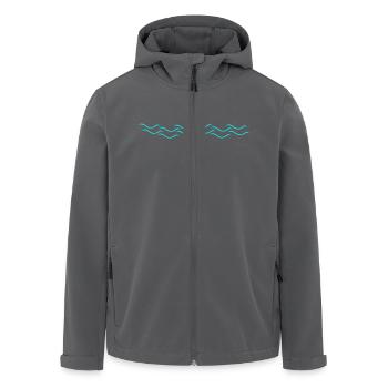 wasser - Recycelte Männer Softshell-Jacke von Stanley/Stella - Anthrazit - Vorne - AI Model Male 185 light (185cm)