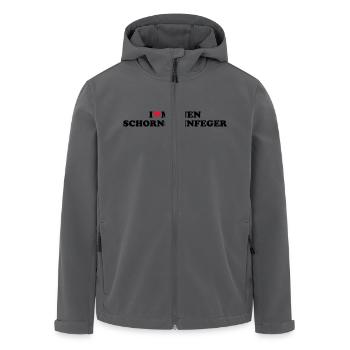 Schornsteinfeger - Recycelte Männer Softshell-Jacke von Stanley/Stella - Anthrazit - Vorne - AI Model Male 185 light (185cm)