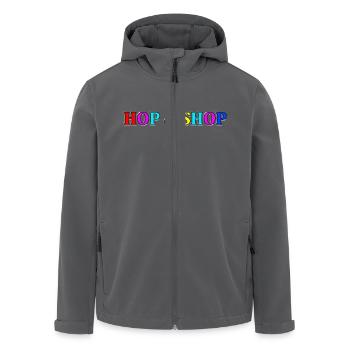 Hüpfen und Einkaufen - Recycelte Männer Softshell-Jacke von Stanley/Stella - Anthrazit - Vorne - AI Model Male 185 light (185cm)
