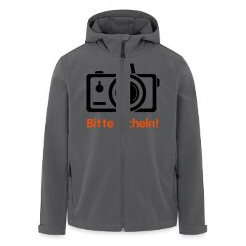 Kamera - Recycelte Männer Softshell-Jacke von Stanley/Stella - Anthrazit - Vorne - AI Model Male 185 light (185cm)