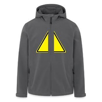Warnschild Blanko - Recycelte Männer Softshell-Jacke von Stanley/Stella - Anthrazit - Vorne - AI Model Male 185 light (185cm)