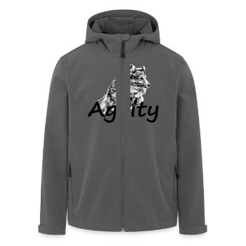 Agility - Recycelte Männer Softshell-Jacke von Stanley/Stella - Anthrazit - Vorne - AI Model Male 185 light (185cm)