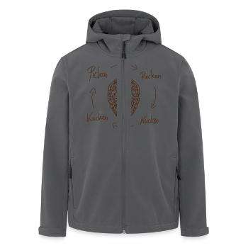 Picken Packen Kucken Kacken - Recycelte Männer Softshell-Jacke von Stanley/Stella - Anthrazit - Vorne - AI Model Male 185 light (185cm)