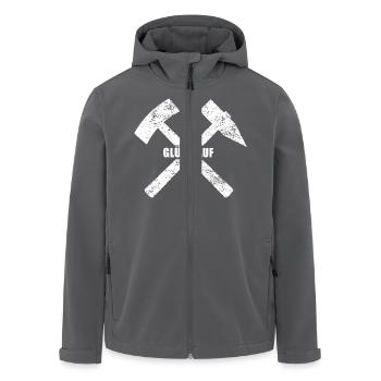 GLÜCK AUF - Recycelte Männer Softshell-Jacke von Stanley/Stella - Anthrazit - Vorne - AI Model Male 185 light (185cm)