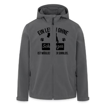 Ein Leben ohne Schnauzer ist sinnlos - Recycelte Männer Softshell-Jacke von Stanley/Stella - Anthrazit - Vorne - AI Model Male 185 light (185cm)