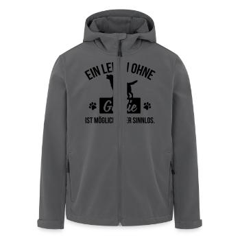 Ein Leben ohne Goldie ist sinnlos - Recycelte Männer Softshell-Jacke von Stanley/Stella - Anthrazit - Vorne - AI Model Male 185 light (185cm)