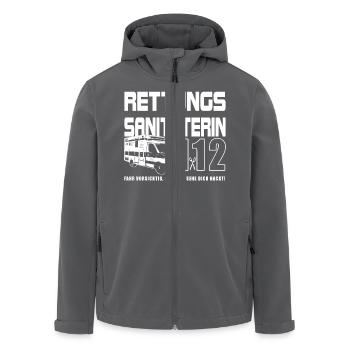 Rettungssanitäterin - Ich Sehe Dich Nackt - Hoodi - Recycelte Männer Softshell-Jacke von Stanley/Stella - Anthrazit - Vorne - AI Model Male 185 light (185cm)