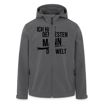 Ich habe den besten mann der welt - Recycelte Männer Softshell-Jacke von Stanley/Stella - Anthrazit - Vorne - AI Model Male 185 light (185cm)