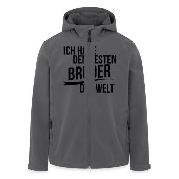 Ich habe den besten Bruder der welt - Recycelte Männer Softshell-Jacke von Stanley/Stella - Anthrazit - Vorne - AI Model Male 185 light (185cm)
