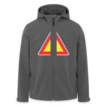 Verkehrsschild Licht - Recycelte Männer Softshell-Jacke von Stanley/Stella - Anthrazit - Vorne - AI Model Male 185 light (185cm)