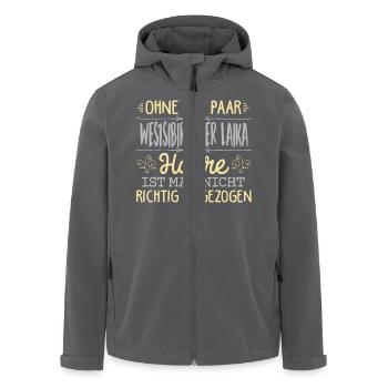 WESTSIBIRISCHER LAIKA Haare gehören dazu - Recycelte Männer Softshell-Jacke von Stanley/Stella - Anthrazit - Vorne - AI Model Male 185 light (185cm)