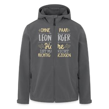 LEONBERGER Haare gehören dazu - Recycelte Männer Softshell-Jacke von Stanley/Stella - Anthrazit - Vorne - AI Model Male 185 light (185cm)