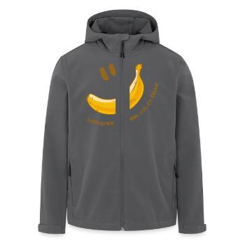Langsam krümmt sich die Banane - Recycelte Männer Softshell-Jacke von Stanley/Stella - Anthrazit - Vorne - AI Model Male 185 light (185cm)